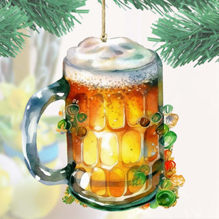Irish Beer Mug Wooden Ornaments by G. DeBrekht Celtic St Patrick Decor - 8652775