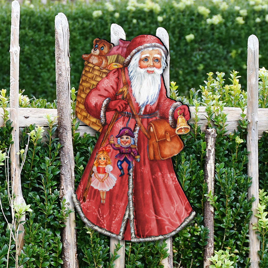 Saint Nick Christmas Door Decor by G. DeBrekht - Christmas Santa Snowman Decor - 8124120H
