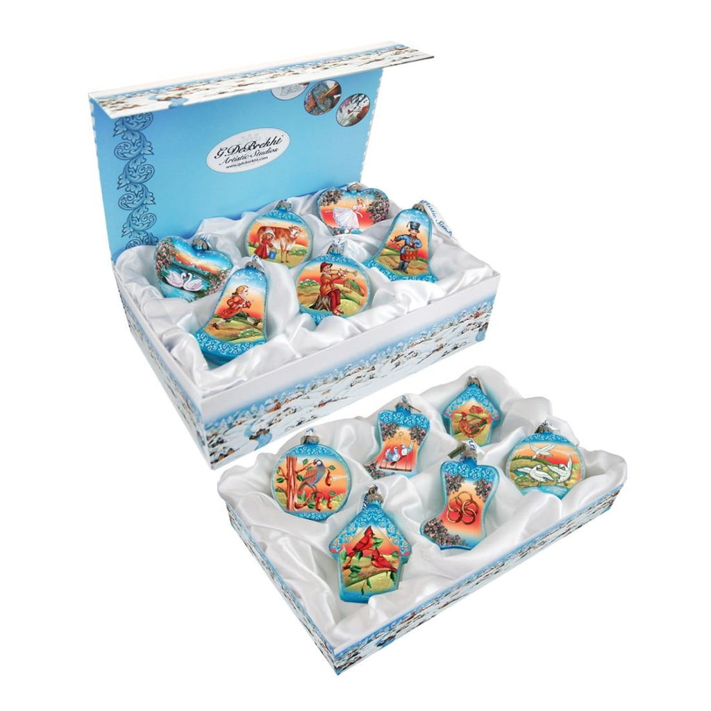 12 Days of Christmas Glass Ornament Set of 12 by G. Debrekht - Christmas Decor - 73102-B12