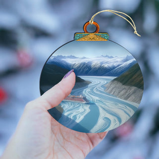 Alaska's Mountain Odyssey Wooden Ornaments by G.Debrekht - Wildlife Holiday Decor - 870065