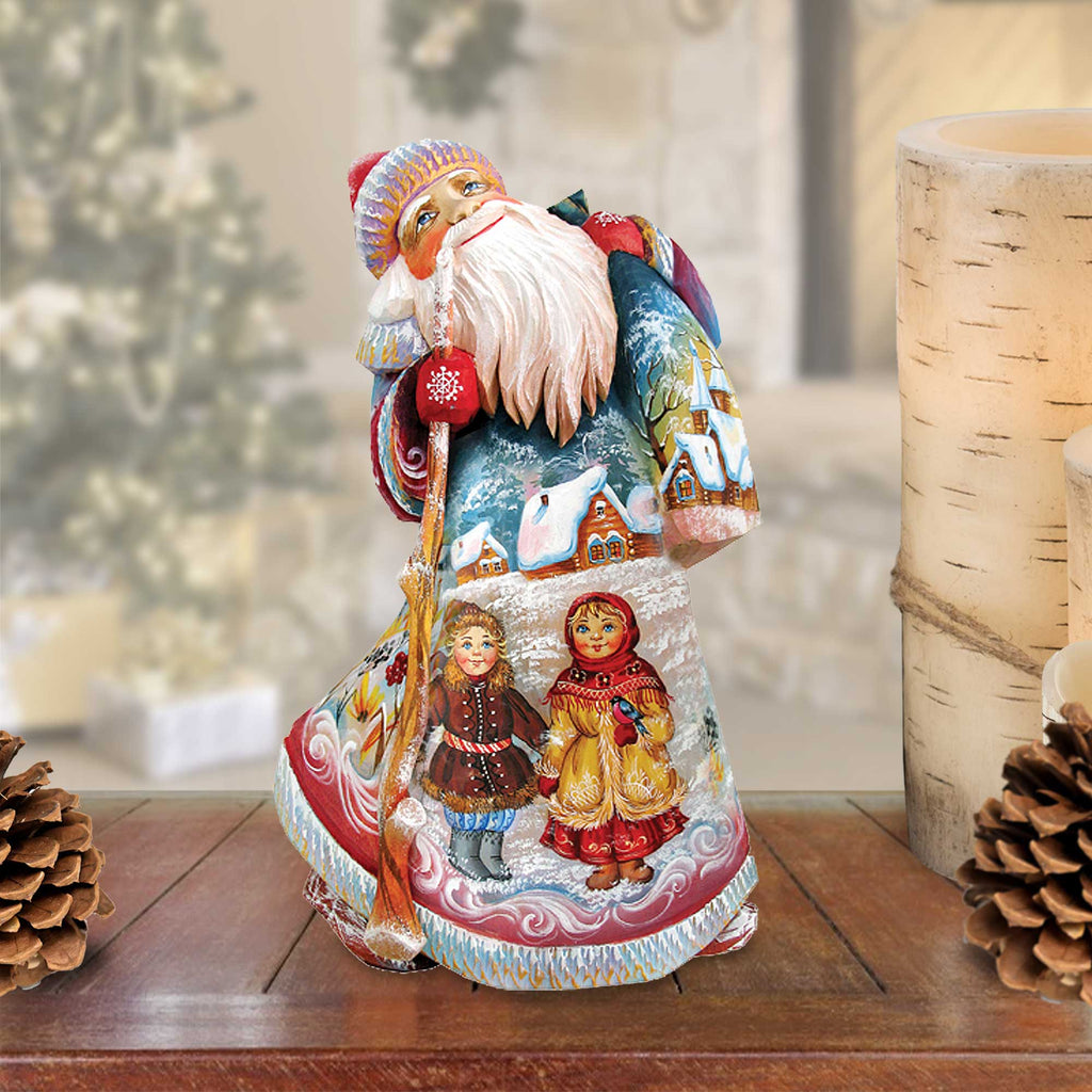 Devotional Santa, Hand-Painted WOODCARVED Figurine by G. DeBrekht - SPECIAL ORDER *** PRE-ORDER - Handmade Just for You! ***