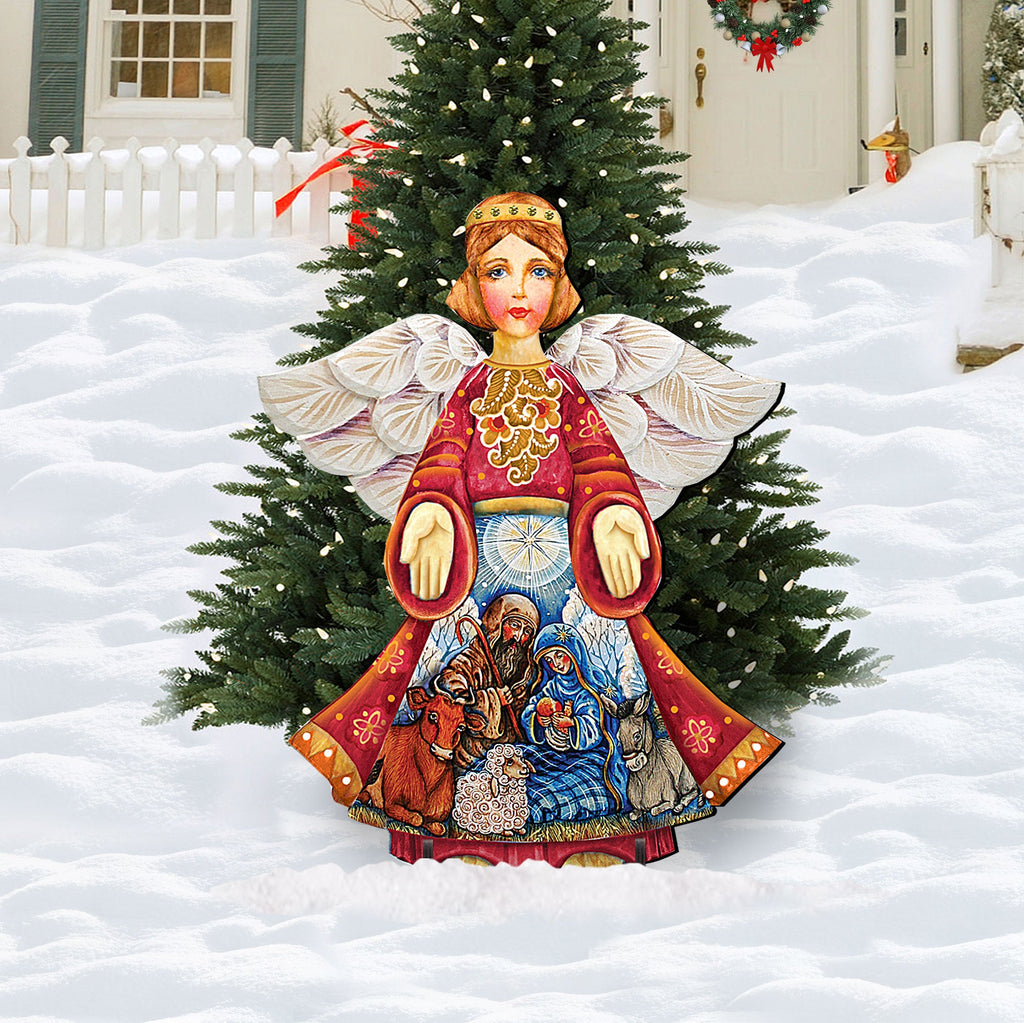 Nativity Angel Outdoor Decor by G. DeBrekht - Nativity Holiday Decor - 8152722F