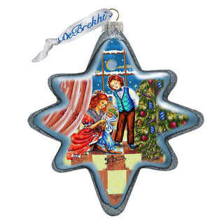 Nutcracker North Star Glass Ornament by G. DeBrekht - Christmas Decor - 755-002