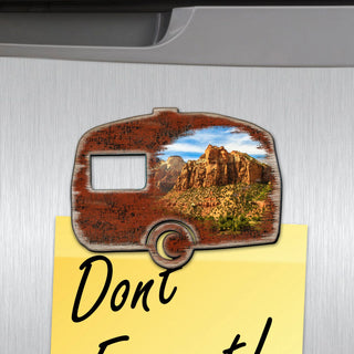 Camper Woodsy Shaped Refrigerator Magnets Set of 3