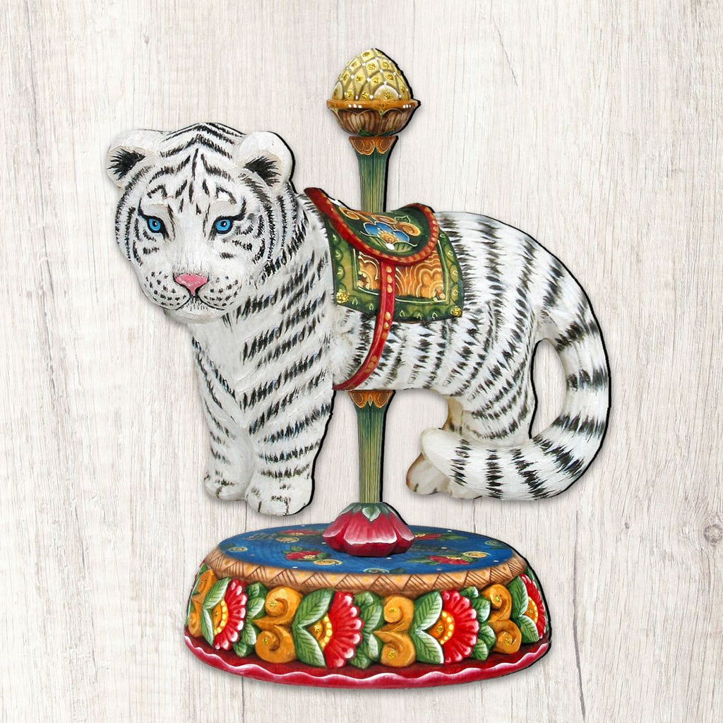 Carousel Tiger Holiday Outdoor Decor Large Ornament by G. DeBrekht - Carousel Holiday Decor - 8114046M