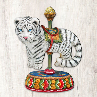 Carousel Tiger Holiday Outdoor Decor Large Ornament by G. DeBrekht - Carousel Holiday Decor - 8114046M