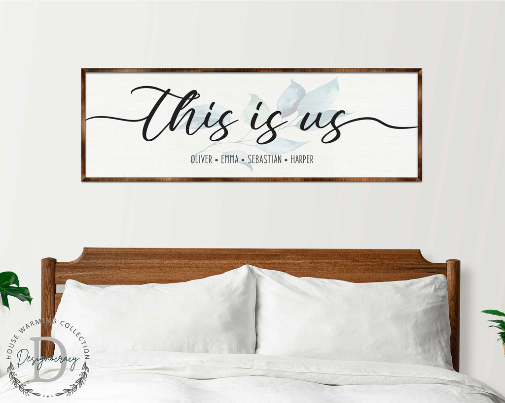 Personalized Family gift - This Is Us - Name sign - Wall Decor - Living room decor - Family Sign - Together they build - 310320
