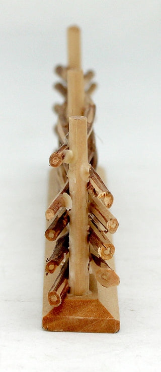 One-of-a-Kind Decorative Wood Fence for Nativity Village Decor Set of 2 by G. DeBrekht