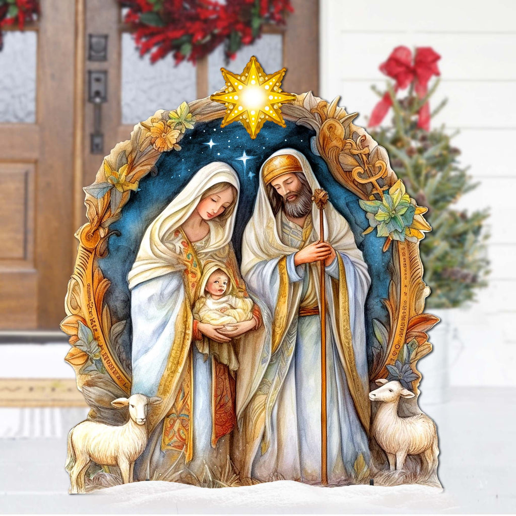 Nostalgic Nativity Scene Outdoor Decor by G. Debrekht - Nativity Holiday Decor - 8611074F