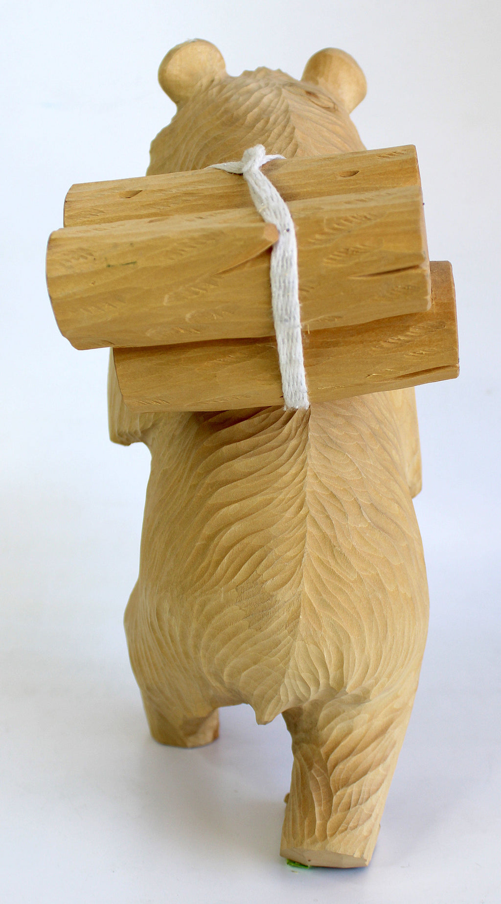 One-of-a-Kind Bear with Woods Wood Carved Figurine 10