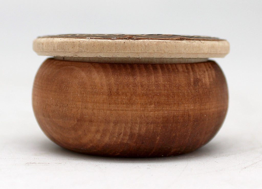 One-of-a-Kind Birch Bark Tree Round Tiny Wooden Box 1
