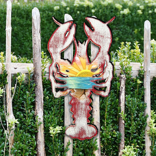 Rustic Lobster Coastal Outdoor Decor Large Ornament by G. DeBrekht - Coastal Holiday Decor - 8198538M