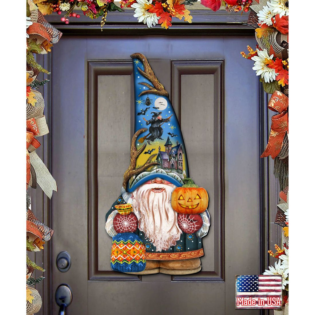 Halloween Gnome Door Decor by G. DeBrekht - Thanksgiving Halloween Decor - 8611016H