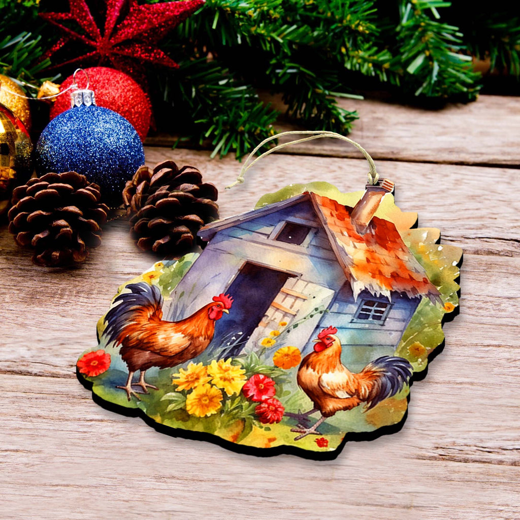 Spring on the Farm Decorative Eco Wood Ornaments Set of 3 by G. Debrekht - Easter Décor - 8091056-S3