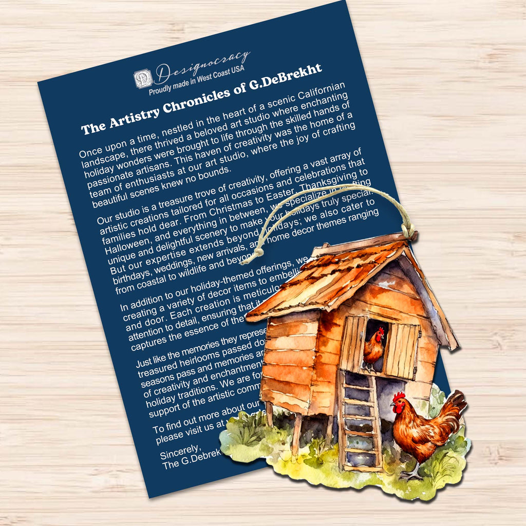 Spring on the Farm Decorative Eco Wood Ornaments Set of 3 by G. Debrekht - Easter Décor - 8091056-S3