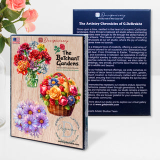 Flowers Decorative Eco Wood Ornaments Set of 3 by G. Debrekht - Love Family Décor - 8091076-1-S3