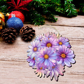 Flowers Decorative Eco Wood Ornaments Set of 3 by G. Debrekht - Love Family Décor - 8091076-1-S3
