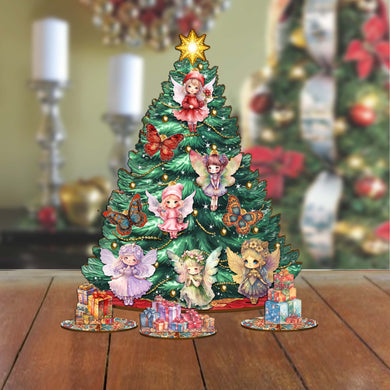 Fairies and Butterflies Christmas Tree Eco Wood Set by G.DeBrekht Christmas Décor - 8091522