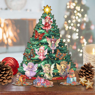 Fairies and Butterflies Christmas Tree Eco Wood Set by G.DeBrekht Christmas Décor - 8091522