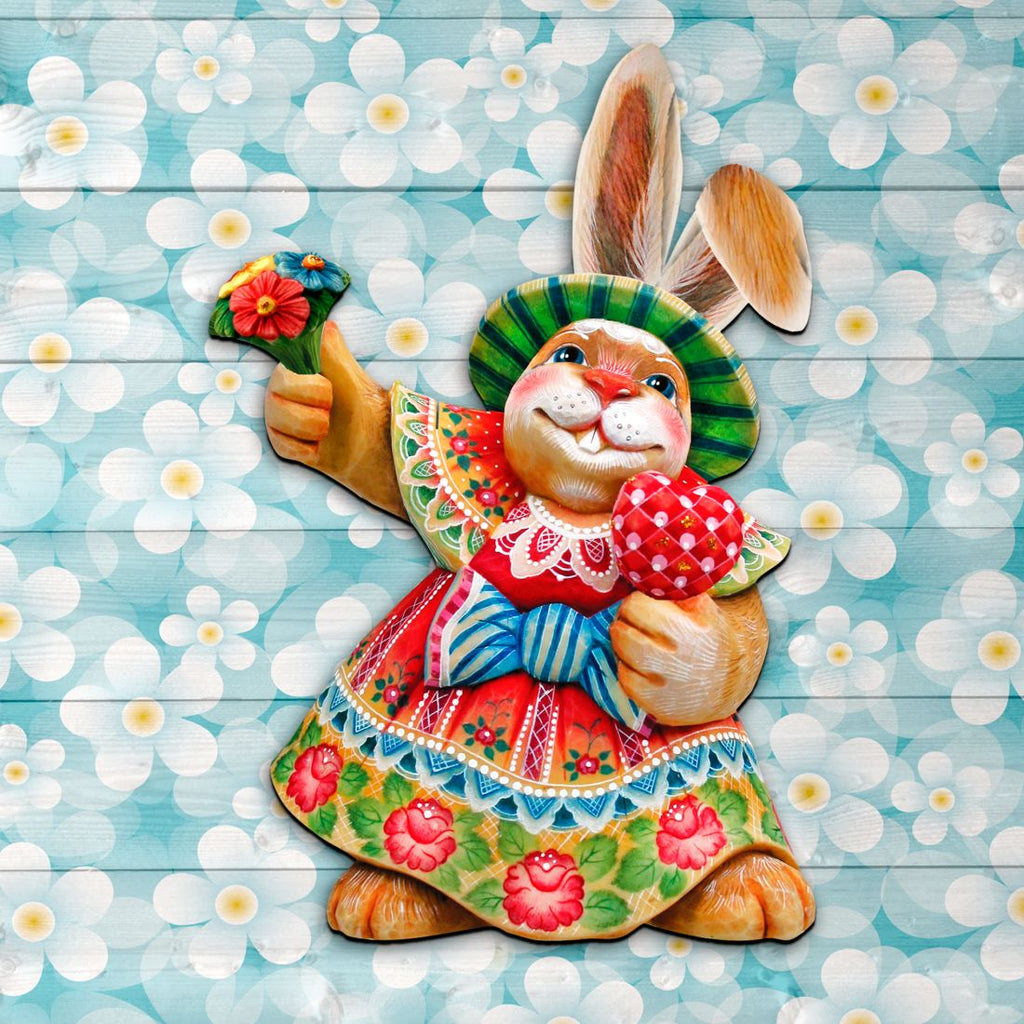 Easter Mommy Bunny Door Decor by G. DeBrekht - Easter Spring Decor - 8154421H