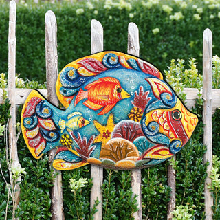 Tropical Fish Beach House Door Decor by G. DeBrekht - Coastal Holiday Decor - 8126121H
