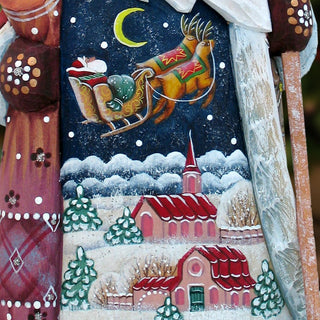 Santa Up-Up and Away Hand-Painted WOODCARVED Masterpiece by G. DeBrekht - Christmas Decor - 821596