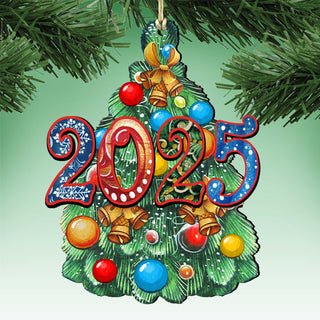 Celebration 2025 Dated Wooden Ornaments by G. DeBrekht - Christmas Decor - 8114040-D25