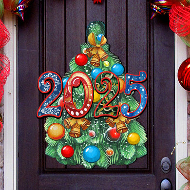 2025 Celebrate Christmas Dated Holiday Door Decor by G. DeBrekht - Christmas Decor - 8114040H-D25