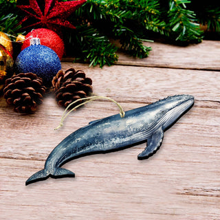 Alaskan Humpback Whale Wooden Ornaments by G.Debrekht - Wildlife Holiday Decor - 8710103-2