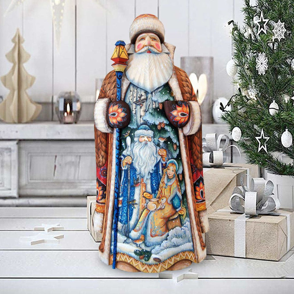Father Frost Santa Hand-Painted WOODCARVED Masterpiece by G. DeBrekht - Christmas Decor - 215627