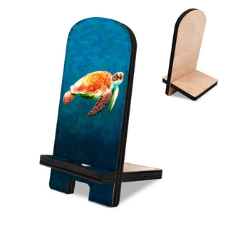 The Turtle Coastal Cell Phone Stand Wood Mobile Tablet Holder Charging Station Organizer - 892048