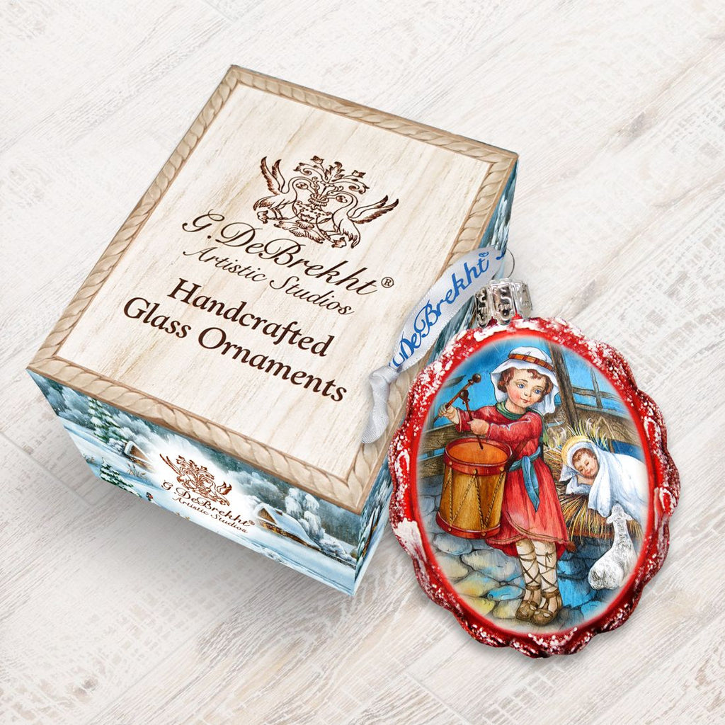 Drummer Boy Mercury Glass Ornament by G. DeBrekht - Nativity Holiday Decor - 773033