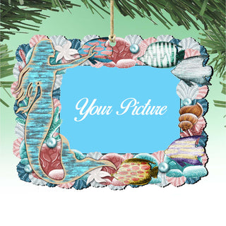 The Princess of the Sea Mermaid Ornament Picture Frame Ornament for Photo by G. Debrekht - 8198514-3PF