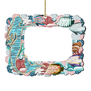 The Princess of the Sea Mermaid Ornament Picture Frame Ornament for Photo by G. Debrekht - 8198514-3PF