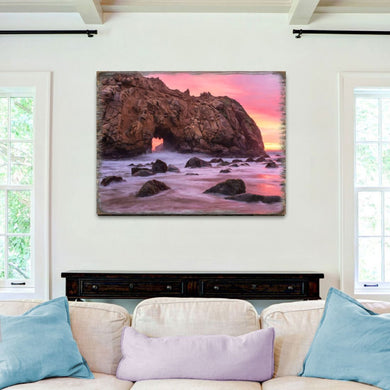 Ocean Sunset Art Wooden Wall Art by Nature Wonders - Nature Wildlife Decor - 95403B