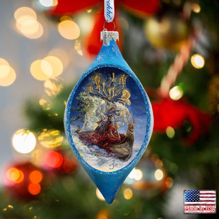 Ship of Dreams Coastal Glass Ornament by Josephine Wall - Coastal Sea-Life Decor - 757-404-JW