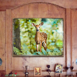 Forest Deer Art Wooden Wall Art by Nature Wonders - Nature Wildlife Decor - 95290B
