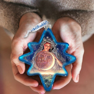 Moon Goddess Glass Ornament by Josephine Wall - Christmas Decor - 755-406-JW
