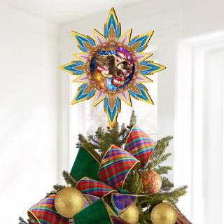 American Patriotic Eagle Tree Topper Wooden Decor by D. Gelsinger -Patriotic Holiday Decor - 89515-DG
