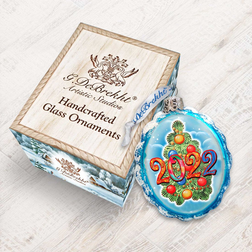 2025 Dated Mercury Glass Ornament by G. Debrekht - Christmas Decor - 773017-D25