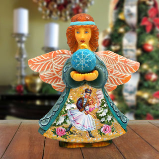 Nutcracker Angel Gift Giver Handcrafted Christmas Figurine - G. DeBrekht - Nativity Holiday Decor - 516654