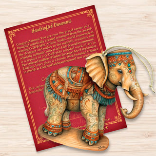 Carousel Elephant Wooden Ornaments by G. Debrekht - Christmas Decor - 8100192-2