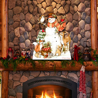 Ivory Snowman Christmas Door Decor by Susan Winget - Christmas Santa and Snowman Decor - 8471107H-SW