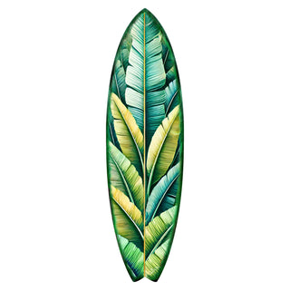 Banana Leaf Surfboard Wall Art – Handcrafted Tropical Coastal Decor by G.DeBrekht – Indoor Outdoor Beach House Accent – 8490151HS