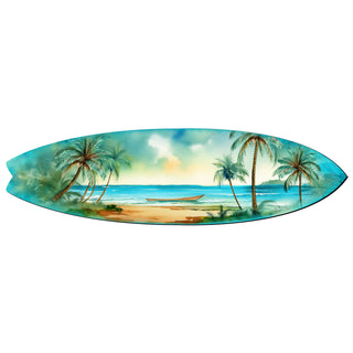 Tropical Island Surfboard Wall Art – Handcrafted Coastal Ocean Decor by G.DeBrekht – Beach House Accent for Indoor & Outdoor – 8490157HS