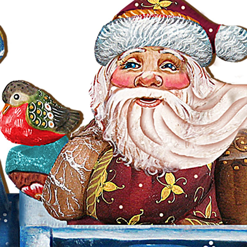 Train Ride Santa Christmas Outdoor Decor by G. DeBrekht - Christmas Santa Snowman Decor - 8129211F