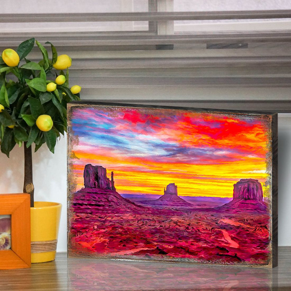 Canyons Landscape Art Wooden Wall Art by Nature Wonders - Nature Wildlife Decor - 95236B