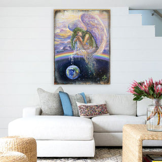 Weep of the World Fantasy Wooden Wall Art by Josephine Wall - Fantasy Décor - 852125-JW