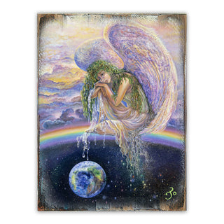 Weep of the World Fantasy Wooden Wall Art by Josephine Wall - Fantasy Décor - 852125-JW