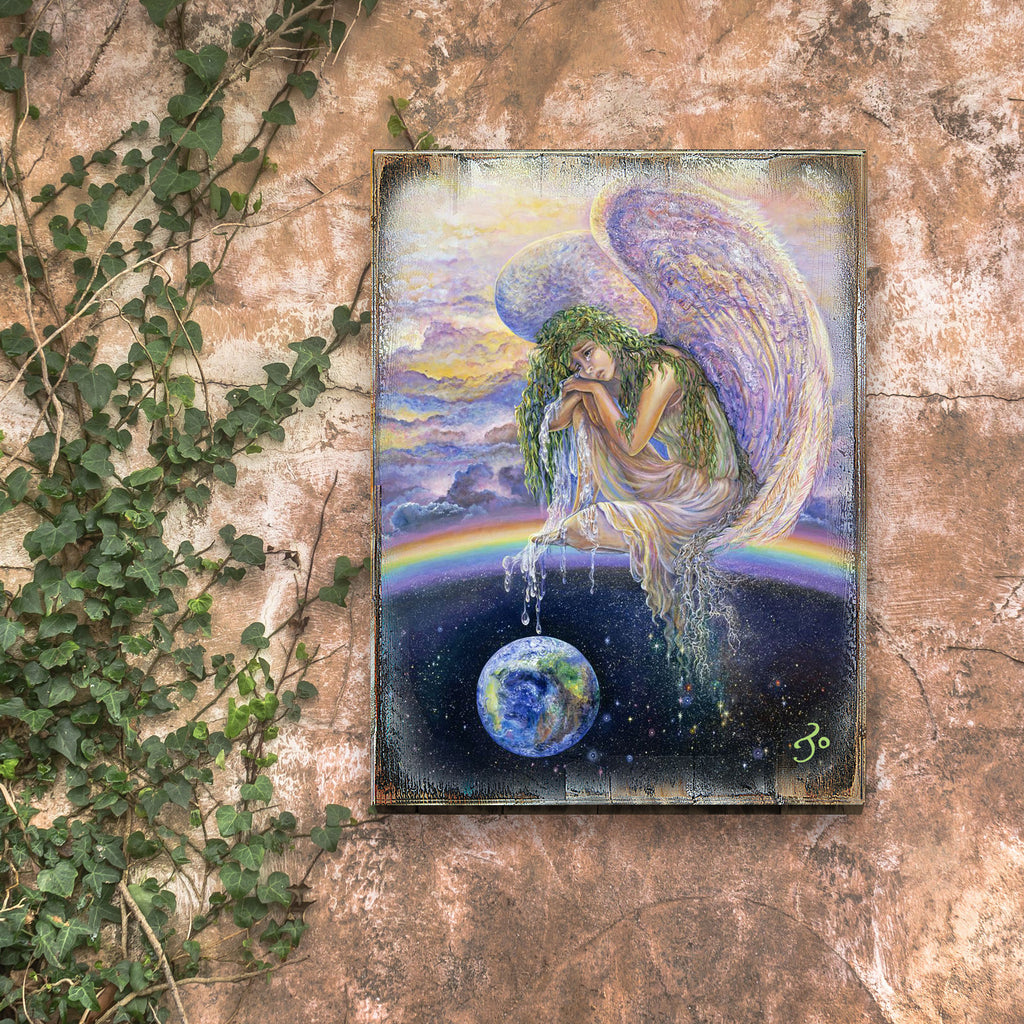 Weep of the World Fantasy Wooden Wall Art by Josephine Wall - Fantasy Décor - 852125-JW